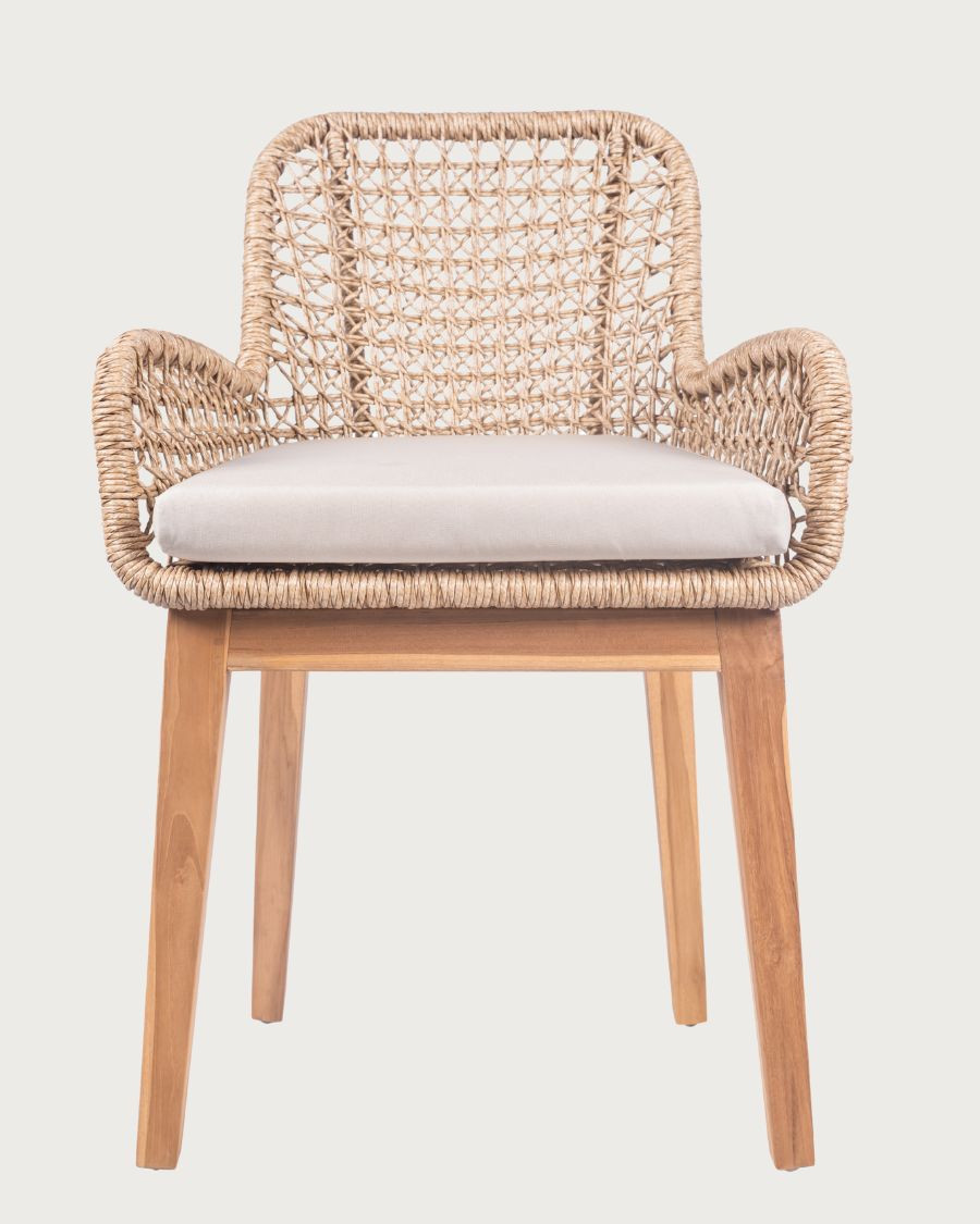 Calista - Lot de 2 fauteuils de jardin en teck et Viro