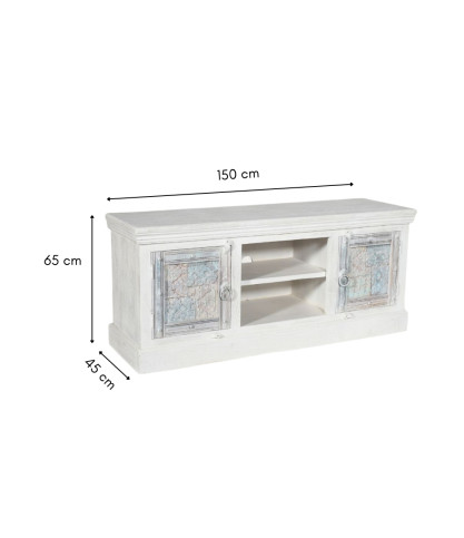 Viva - Soporte de TV de madera tallada 150 cm
