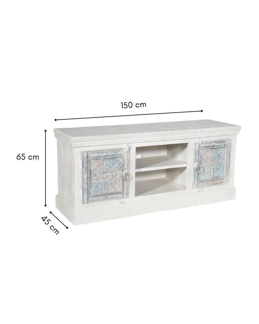 Viva - Carved wood TV stand 150 cm