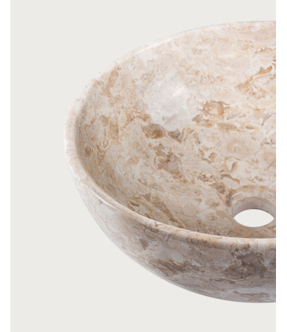 Auro - Vasque ronde en marbre naturel