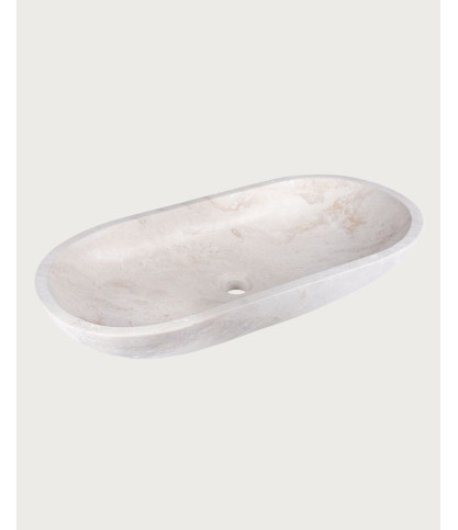 Nacre - Oval Countertop Basin in Marble