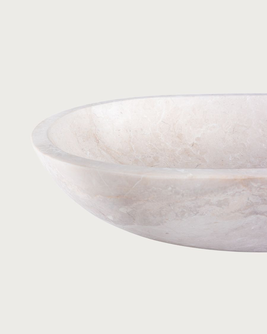 Nacre - Oval Countertop Basin in Marble