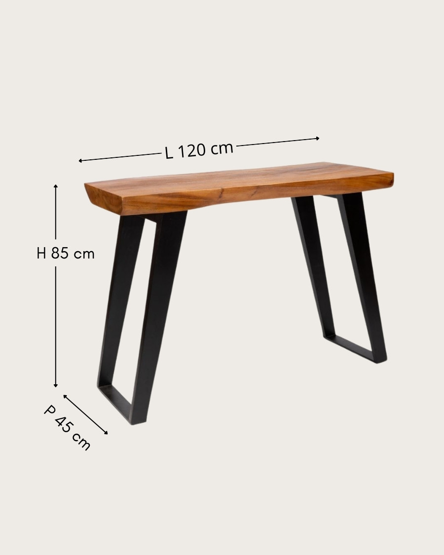 Teaka - Console in solid teak wood