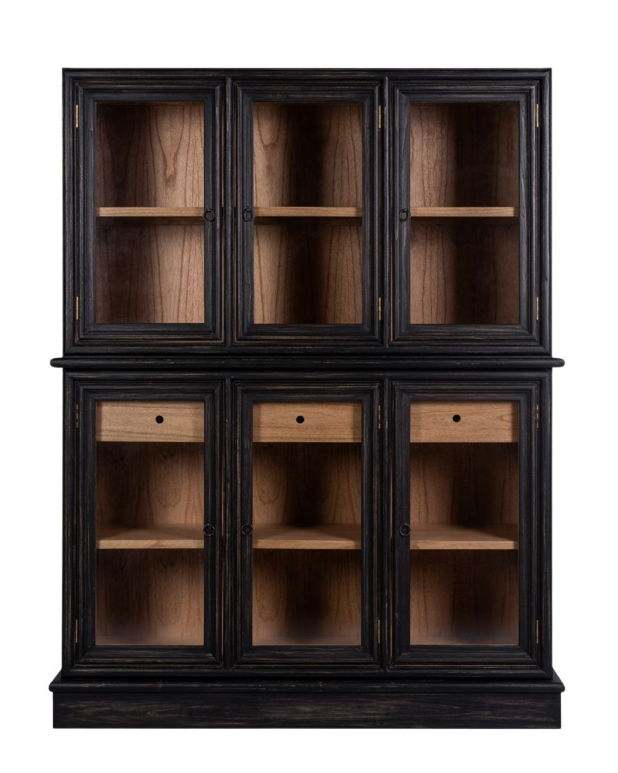 Chelsea - Biblioteca negra en madera maciza de mindi