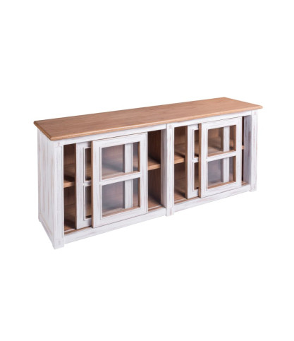 Oxford White - Weißes Sideboard aus massivem Mindi Holz