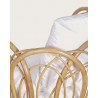 Aurora- Fauteuil de jardin en rotin avec coussin blanc