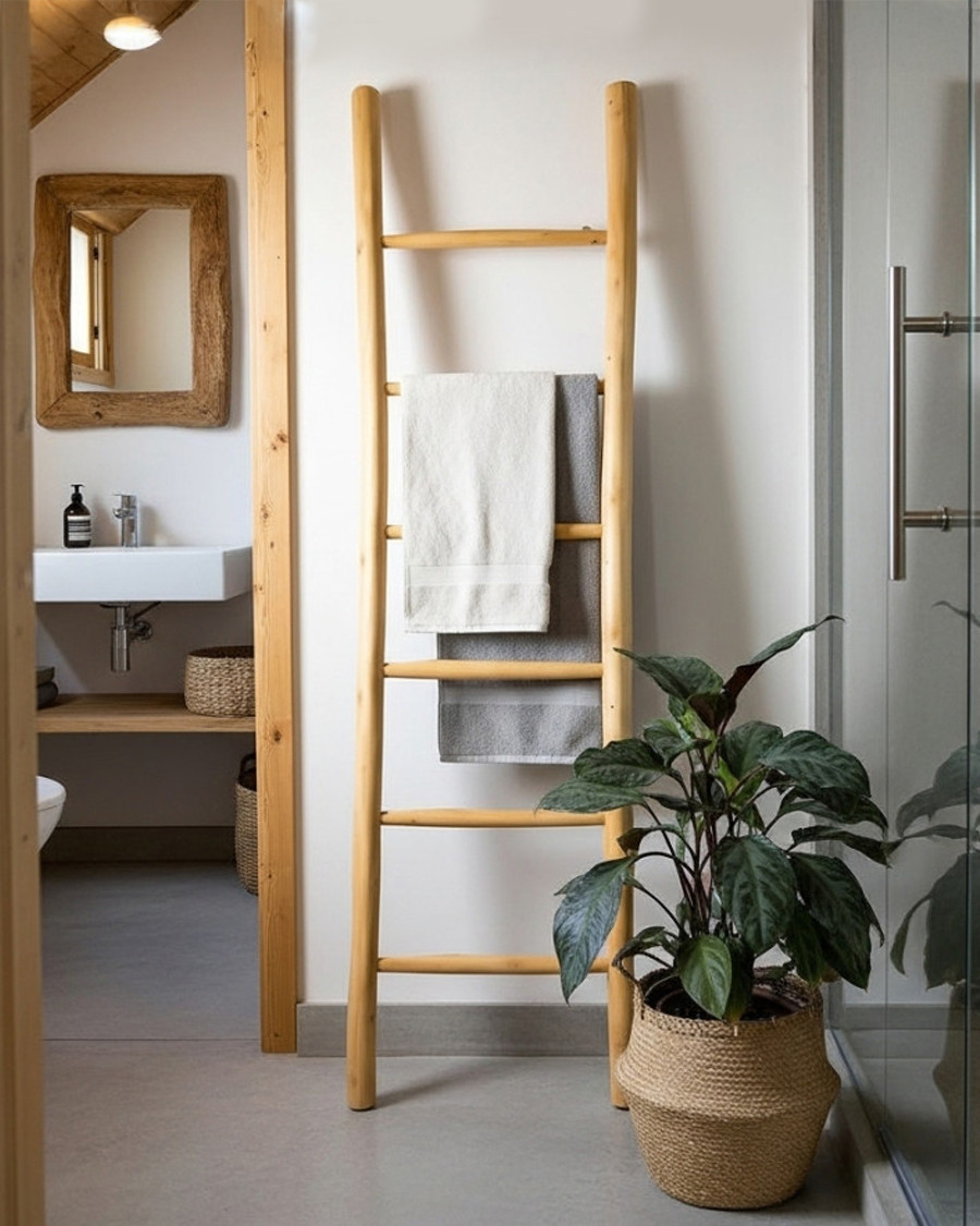 Sumba - Badezimmerleiter aus Bambusholz 150 cm / 170 cm