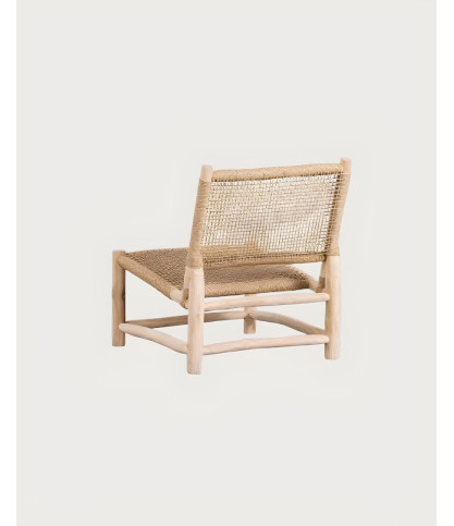 Jaya - Salon de jardin en teck et corde