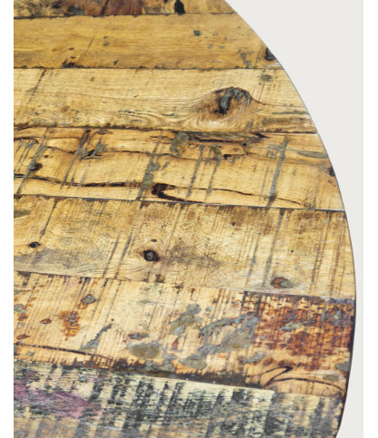 Leaf Black - Ovaler Massivholztisch für 8 Personen, Mangoholz-Platte & Tulpenfuß in Mattschwarz