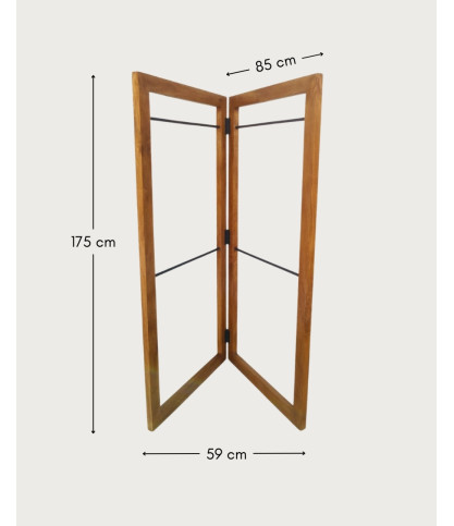 Elevéa - Solid mango wood folding towel rack