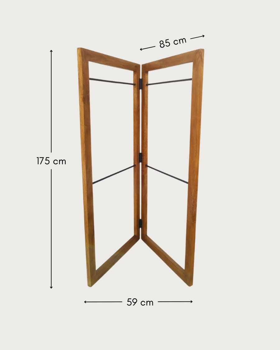 Elevéa – Klappbarer Handtuchhalter aus massivem Mangoholz