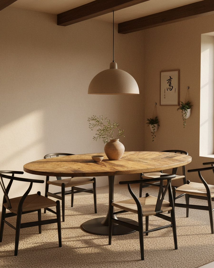 Leaf Black - Oval 8-Seater...