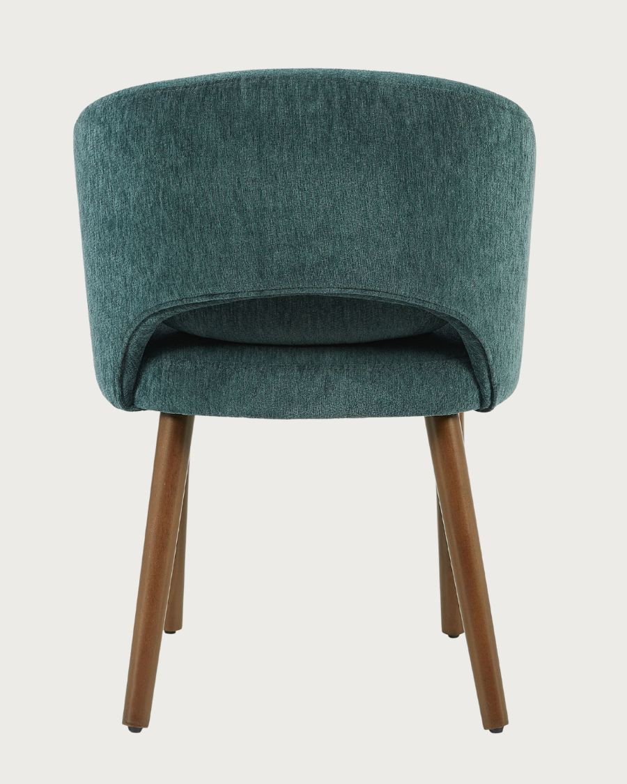 Neris - Lot de 2 chaises salle à manger en tissu vert