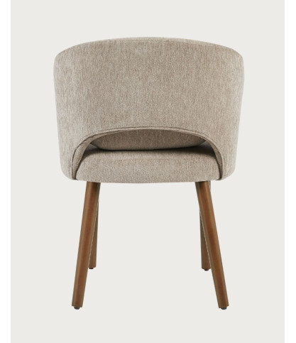 Neris beige - Lot de 2 chaises salle à manger en tissu beige