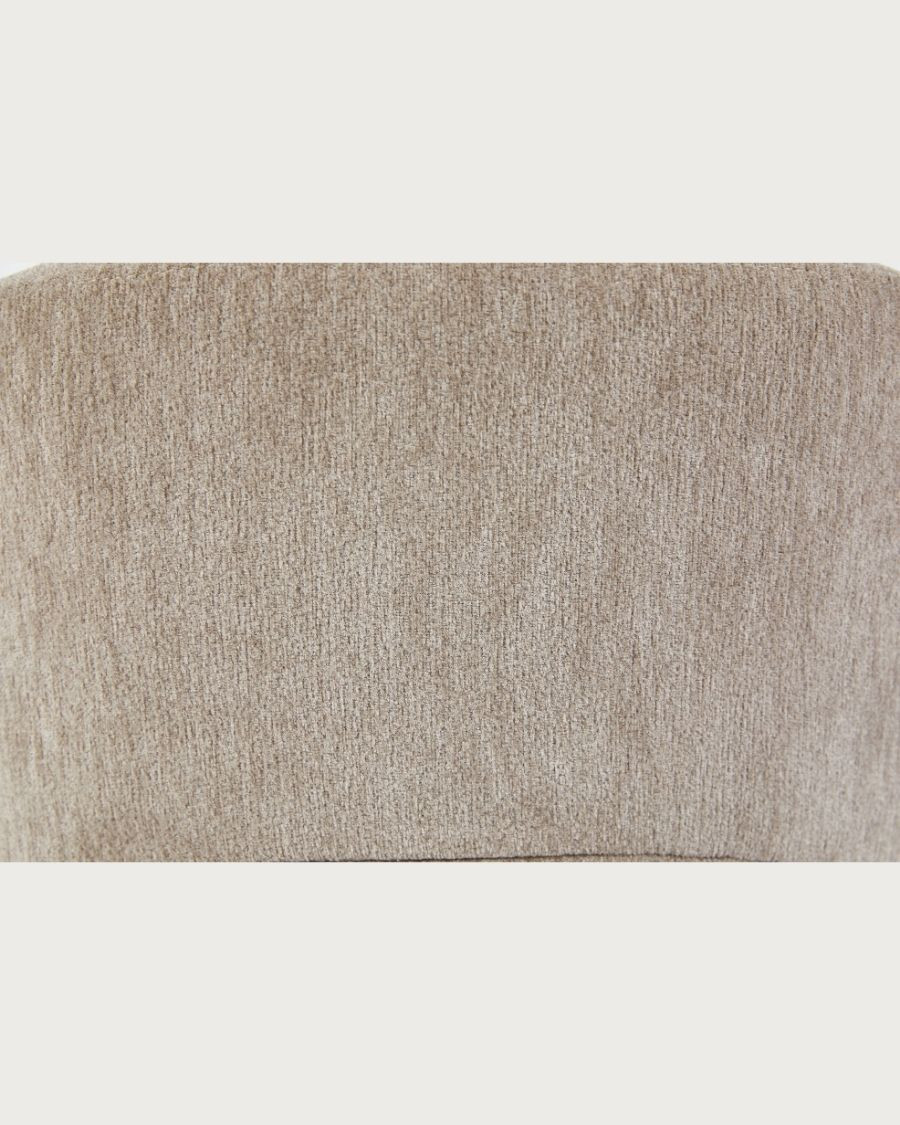 Neris - Juego de 2 sillas de comedor de tela beige