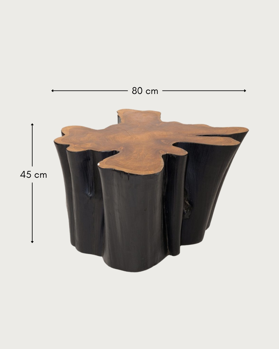Timberly - Table basse tronc d'arbre massif