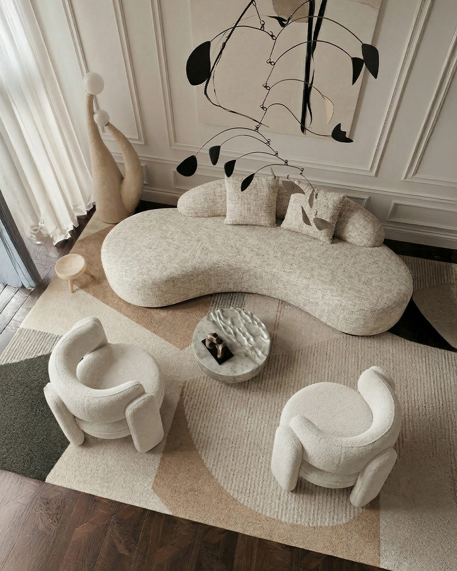 Dune - 3-seater rounded...