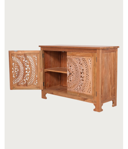 Oba - Buffet en teck sculpté 120 cm