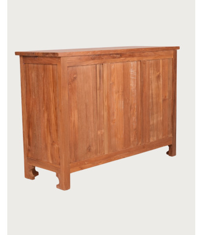 Oba – Geschnitztes Teak-Sideboard, 120 cm