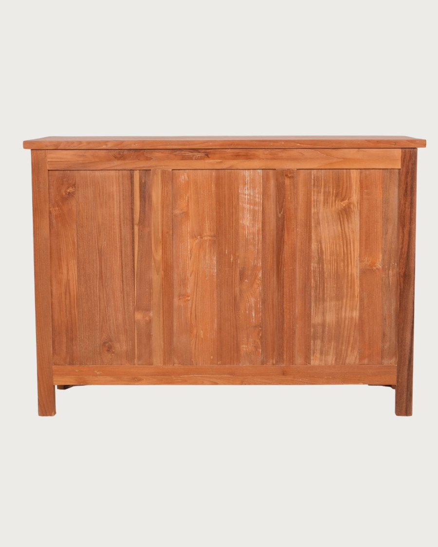 Oba - Gesneden teakhouten dressoir 120 cm