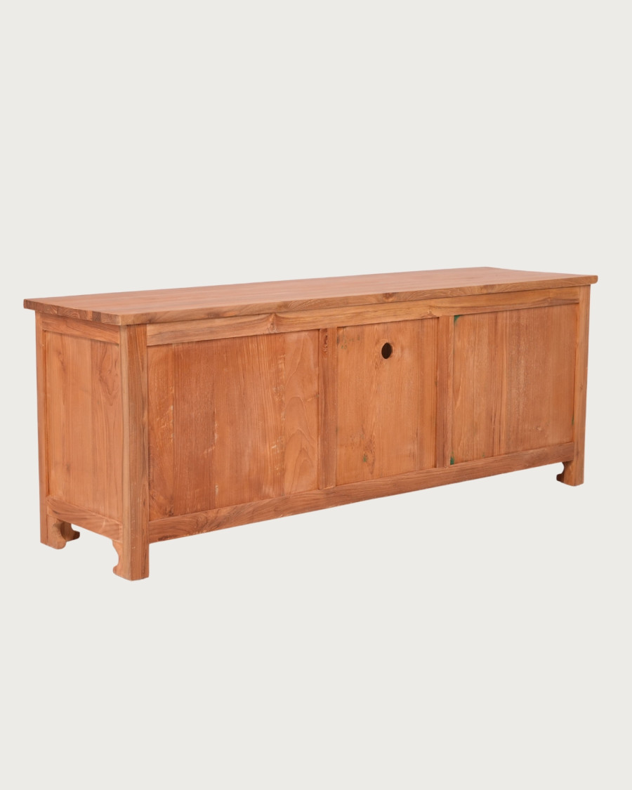 Oba - 160cm Carved Teak Wood TV Stand