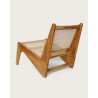Aby - Fauteuil lounge en teck et cannage rotin
