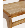 Aby - Fauteuil lounge en teck et cannage rotin