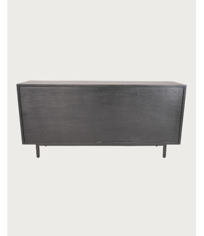 Noma - Großes Sideboard aus Holz und schwarzem Metall, naturmatte Oberfläche
