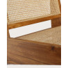 Aby - Fauteuil lounge en teck et cannage rotin