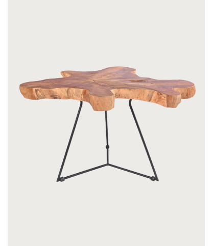 Stella - Table basse tronc en teck massif