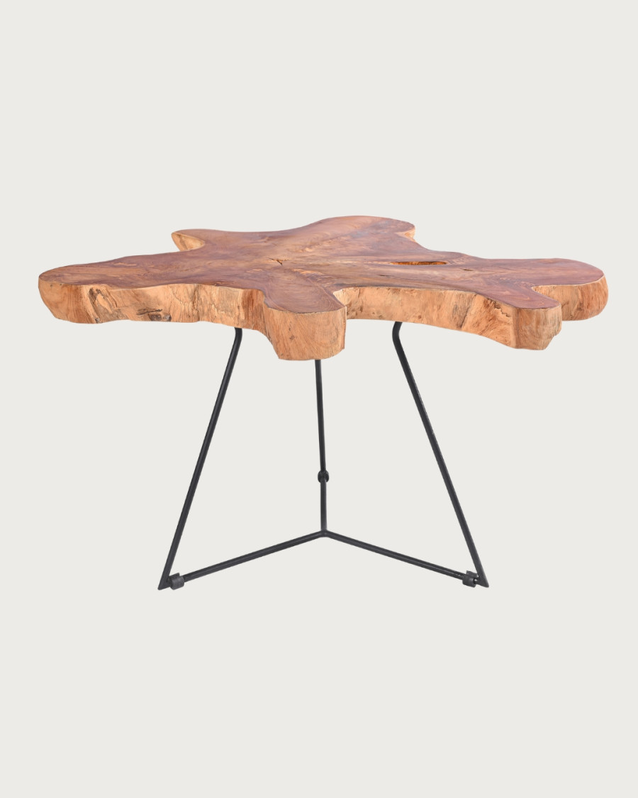 Stella - Table basse tronc en teck massif