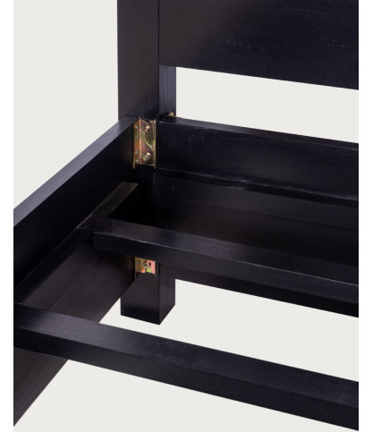 Java - Lit baldaquin en bois massif noir