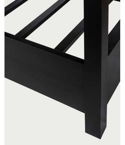 Java - Letto a baldacchino in legno di mindi nero 180 cm