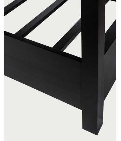 Java - Lit baldaquin en bois massif noir