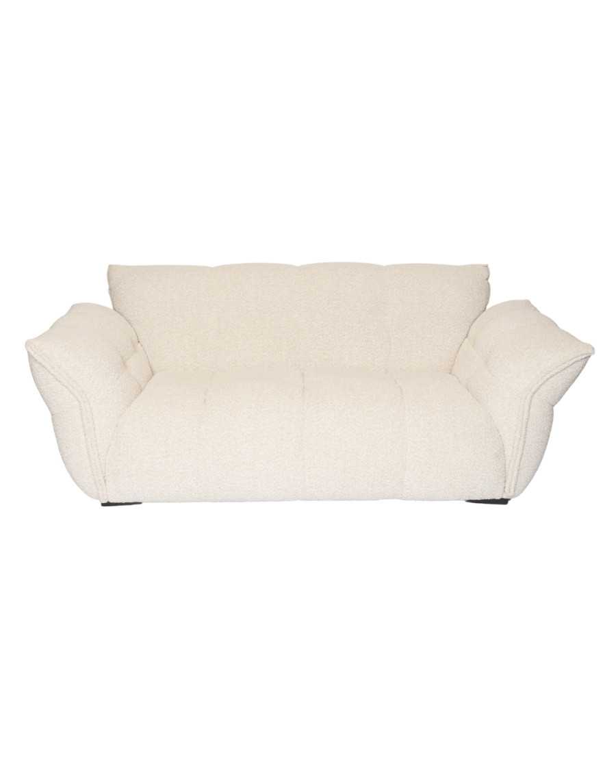 Gauffre - 2 seater sofa in beige fabric