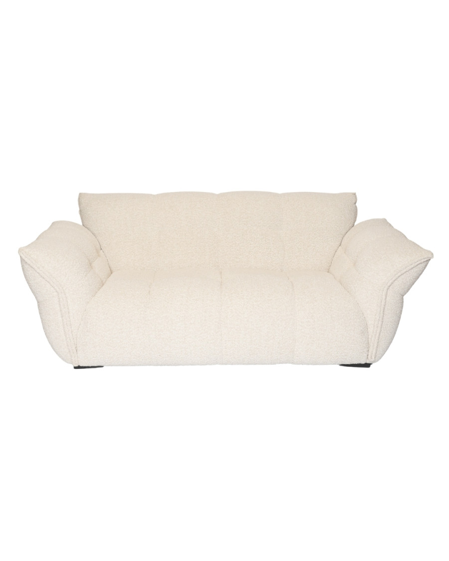 Waffle - 2-seater sofa in beige fabric