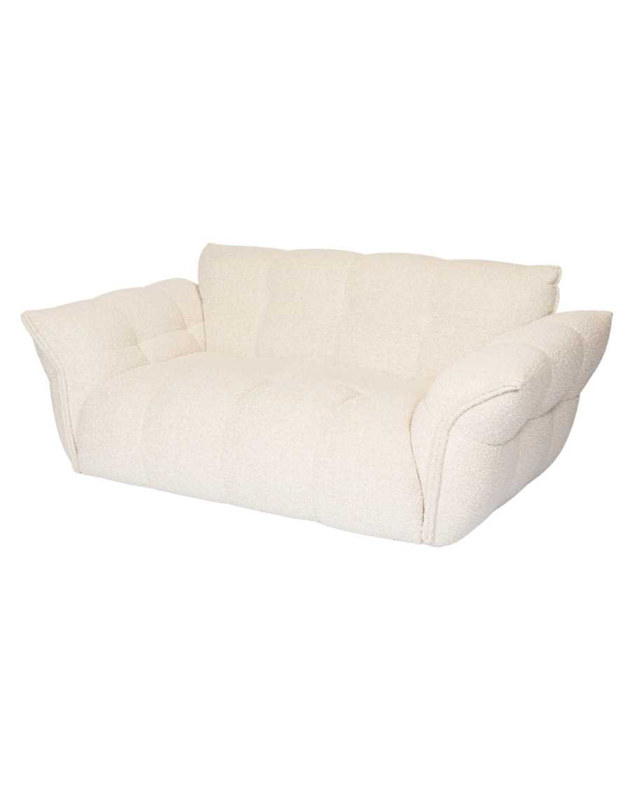 Gauffre - 2 zitsbank in beige boucléstof