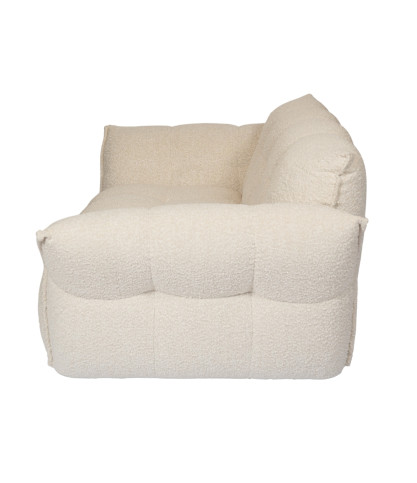 Waffle - 2-seater sofa in beige fabric