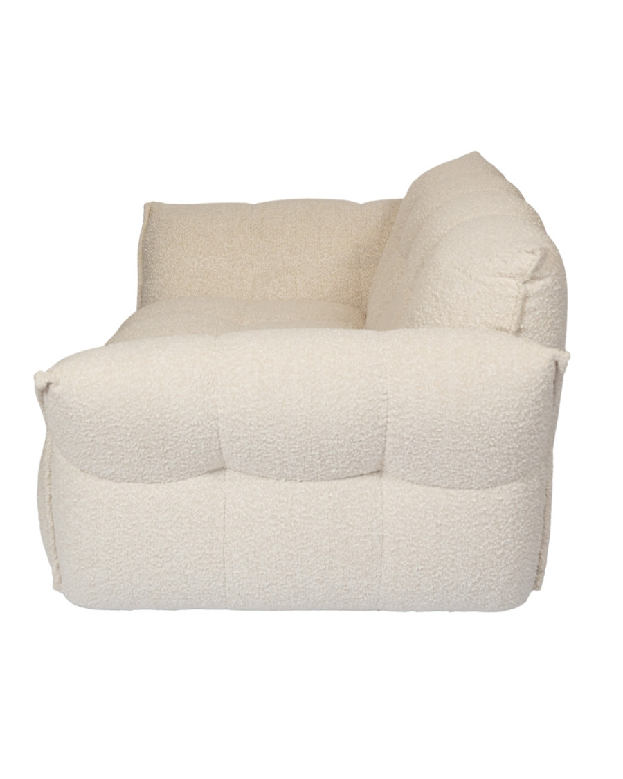 Gauffre - Canapé 2 places en tissu beige