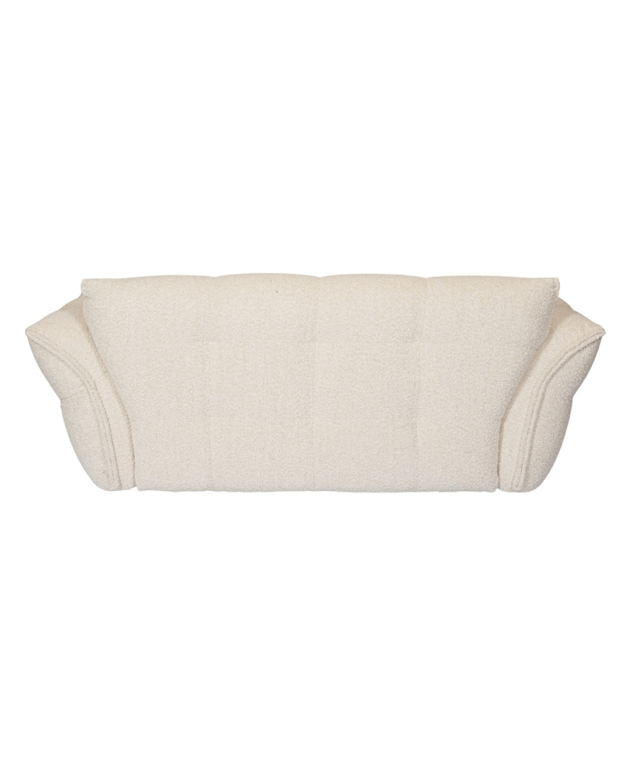 Waffle - 2-seater sofa in beige fabric