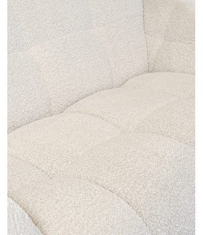 Waffel-Sofa – 2-Sitzer in beigem Stoff