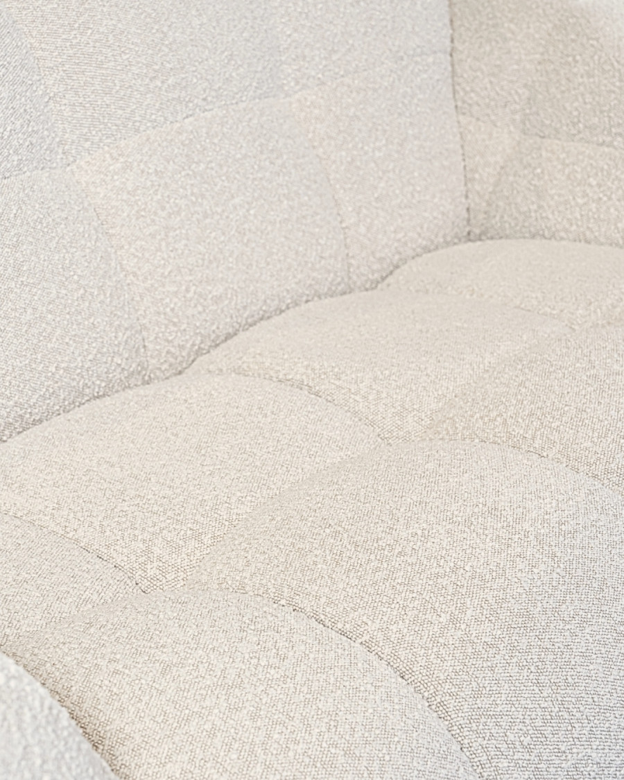 Waffle - Divano a 2 posti in tessuto beige
