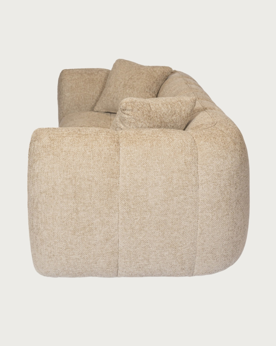 Nuage - 3-seater sofa in khaki fabric
