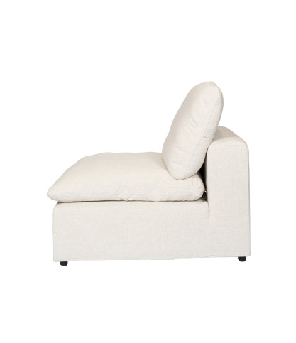 Cloud - eenpersoons chaise longue in beige linnen