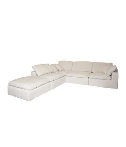 Cloud beige - Divano modulare in lino beige, 3 o 4 posti