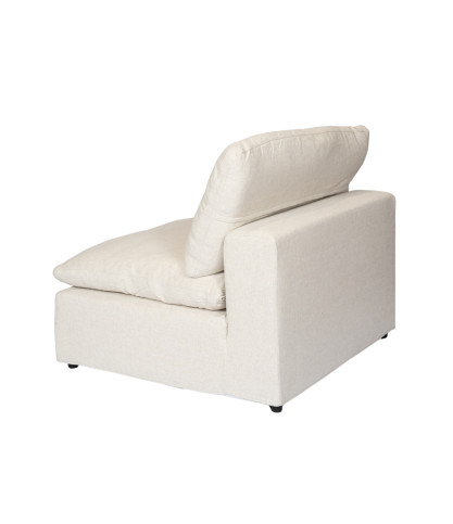 Cloud - Divano modulare in lino beige, configurazione a 3 o 4 posti o angolare.