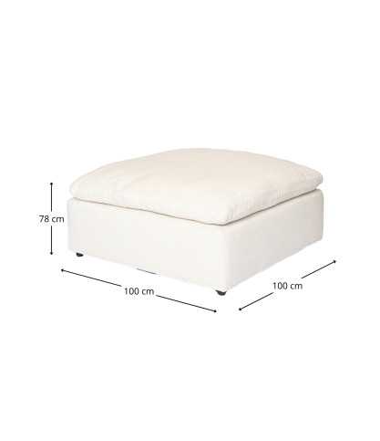 Cloud beige - Divano modulare in lino beige, 3 o 4 posti