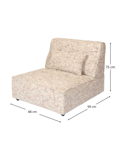 Elise - Sofá modular compuesto por dos sillones, con o sin chaise longue.