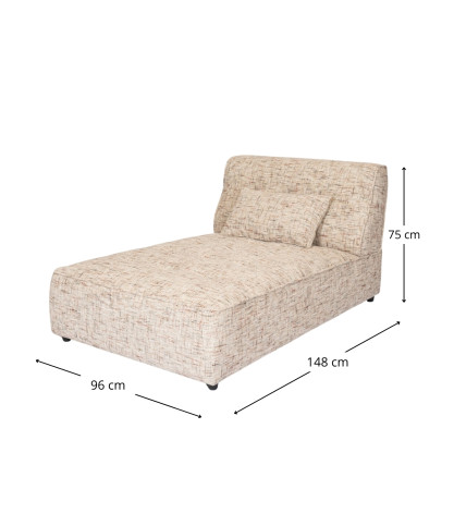 Elise - Modulaire bank bestaande uit twee fauteuils, met of zonder chaise longue.