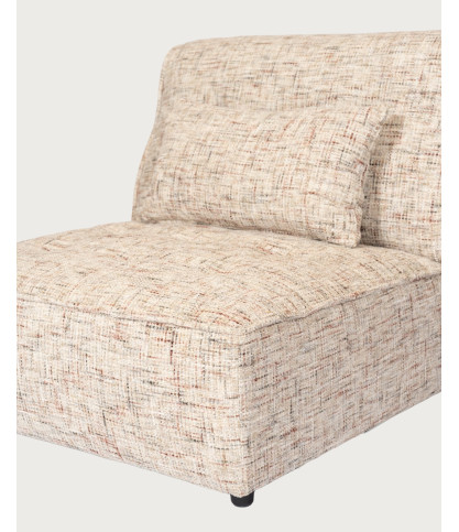Élise - Chauffeuse 1 place en tissu coussin